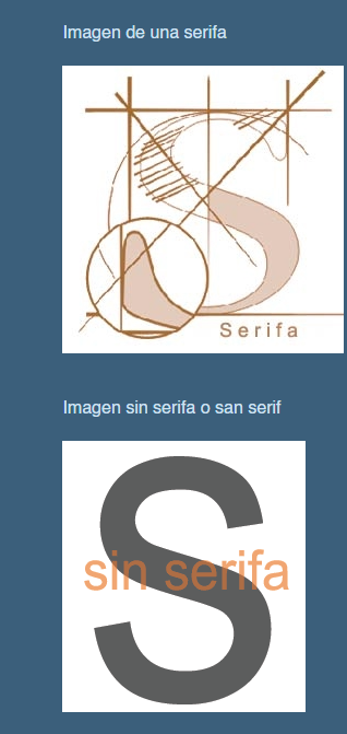 Imagen de dos caracteres, uno con serifa y el otro sin serifa.
Unidades de medida en Word.